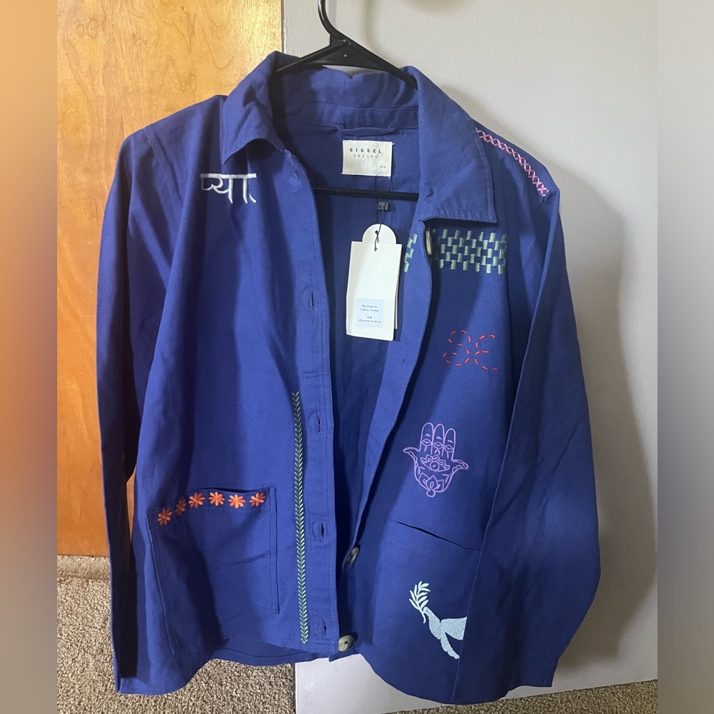 New with Tags: Sissel Edelbo “My Organic Cotton Jacket Ultramarine Blue S/M”